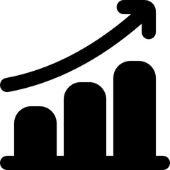 Upwards growth arrow